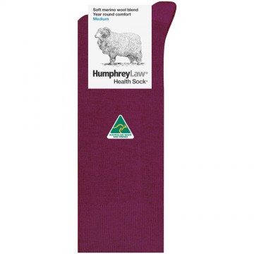60% Fine Merino Wool Health Sock | Berry